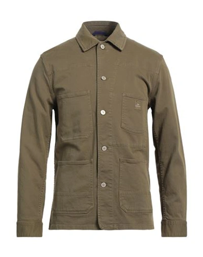 Ps By Paul Smith Ps Paul Smith Man Shirt Military Green Size S Organic Cotton, Elastane