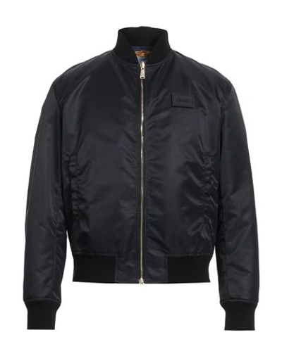 Versace Man Jacket Black Size 40 Polyamide, Cotton, Elastane
