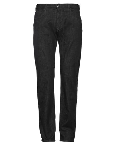 Emporio Armani Man Jeans Black Size 33 Cotton, Elastane
