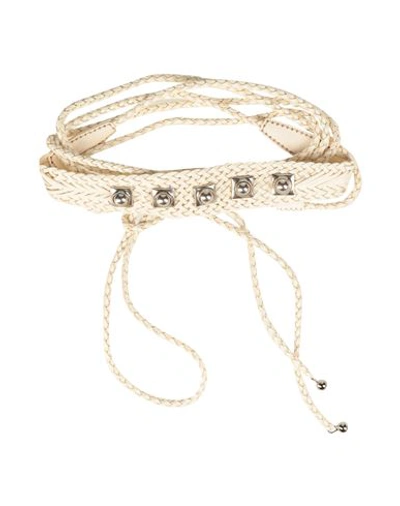 Etro Woman Belt Ivory Size Onesize Leather In White