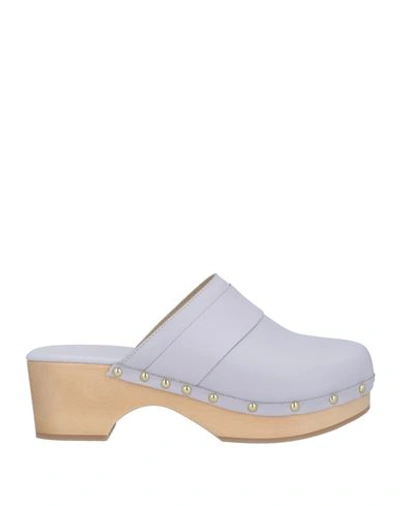 Aeyde Aeydē Woman Mules & Clogs Lilac Size 8 Leather In Purple