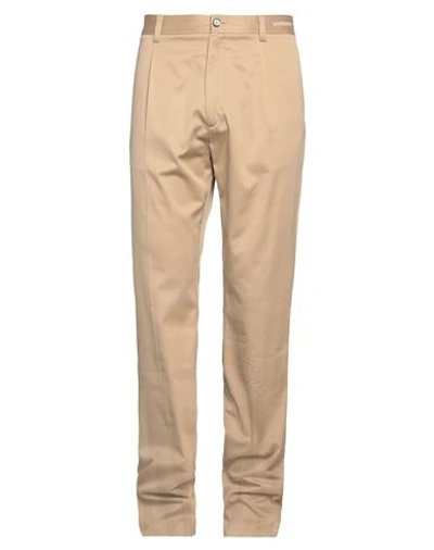 Burberry Man Pants Camel Size 34 Cotton In Beige