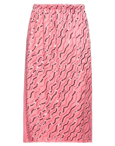 MARNI MARNI WOMAN MIDI SKIRT PINK SIZE 6 ACETATE, VISCOSE