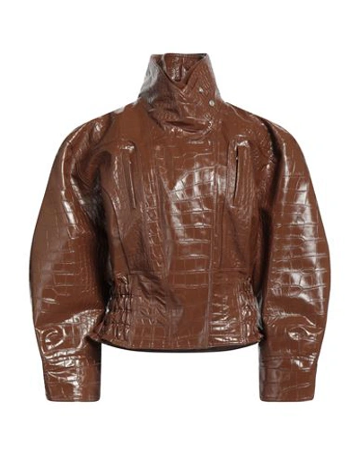 Trussardi Woman Jacket Brown Size 8 Polyester