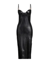 VERSACE VERSACE WOMAN MIDI DRESS BLACK SIZE 6 LATEX