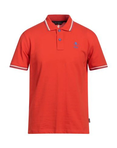 Cape Horn Man Polo Shirt Orange Size M Cotton, Elastane