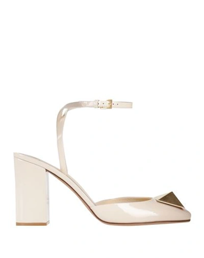 Valentino Garavani Woman Pumps Ivory Size 11 Leather In White
