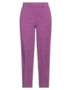 Ganni Woman Pants Mauve Size 8/10 Organic Cotton, Elastane In Purple