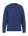 Kiton Man Sweatshirt Navy Blue Size L Cotton, Elastane