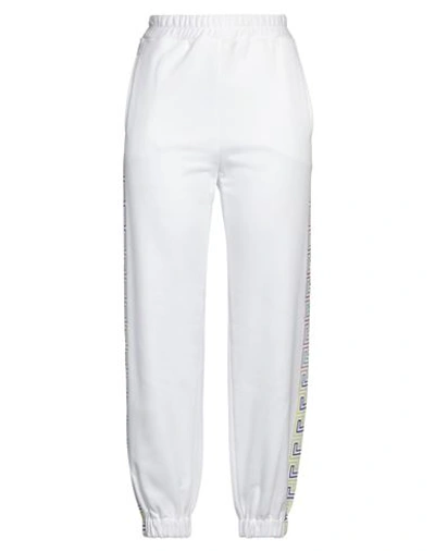 Versace Woman Pants White Size 8 Cotton