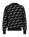 Ambush Embroidered Crew-neck Wool Blend Sweater In Black