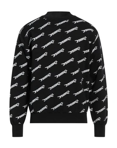 Ambush Embroidered Stretch Wool Blend Sweater In Black