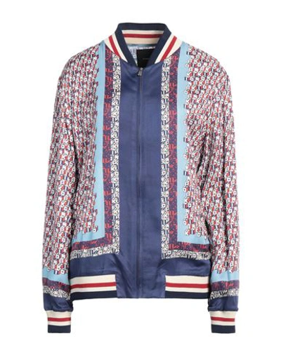 Pinko Woman Jacket Blue Size 6 Viscose, Elastane