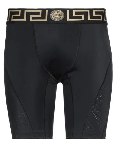 Versace Man Leggings Black Size L Polyamide, Elastane, Polyester