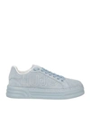 Liu •jo Woman Sneakers Pastel Blue Size 6 Cow Leather