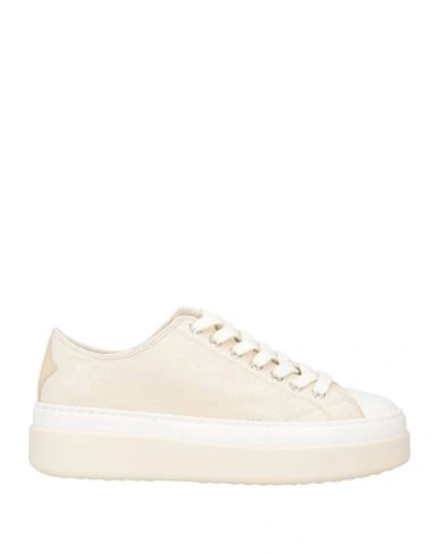 Isabel Marant Woman Sneakers Cream Size 9 Textile Fibers, Leather In White