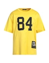 Dolce & Gabbana T-shirt Mit Nummern-patch In Yellow