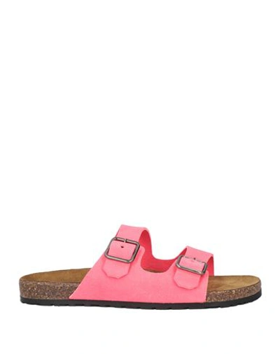 Saint Laurent Man Sandals Fuchsia Size 11 Soft Leather In Pink