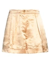 Acne Studios Woman Shorts & Bermuda Shorts Apricot Size 6 Acetate In Beige
