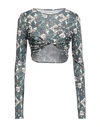 Isabel Marant Woman Top Deep Teal Size 8 Viscose, Silk In Green