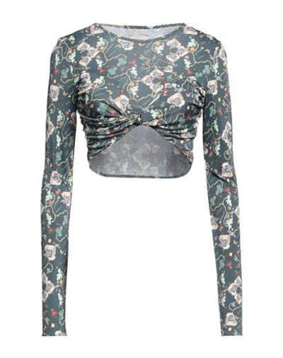 Isabel Marant Woman Top Deep Teal Size 8 Viscose, Silk In Green
