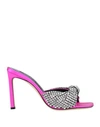 Sergio Rossi Sr Tyra 95 Crystal-embellished Satin Mules In Pink