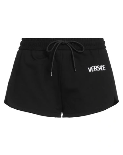 Versace Woman Shorts & Bermuda Shorts Black Size 4 Cotton, Polyester