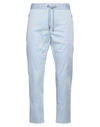 Dolce & Gabbana Man Pants Sky Blue Size 34 Cotton, Elastane, Polyester, Viscose