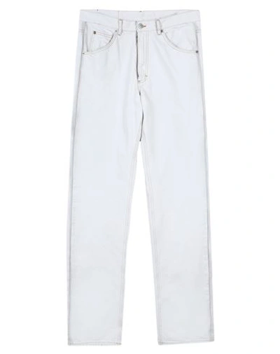Maison Margiela Man Denim Pants Light Grey Size 36 Cotton