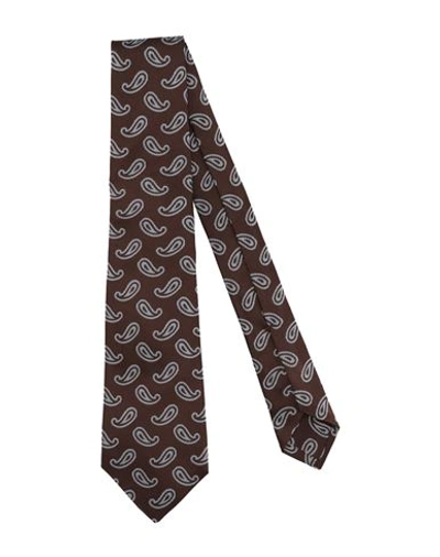 Kiton Man Ties & Bow Ties Cocoa Size - Silk In Brown
