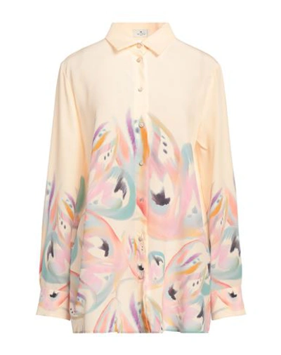 Etro Woman Shirt Ivory Size 8 Silk In White