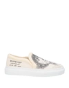 JW ANDERSON JW ANDERSON MAN SNEAKERS IVORY SIZE 11 TEXTILE FIBERS, LEATHER