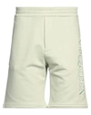 Alexander Mcqueen Man Shorts & Bermuda Shorts Sage Green Size M Cotton, Elastane, Viscose, Polyester