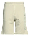Alexander Mcqueen Man Shorts & Bermuda Shorts Sage Green Size Xl Cotton, Viscose, Polyester