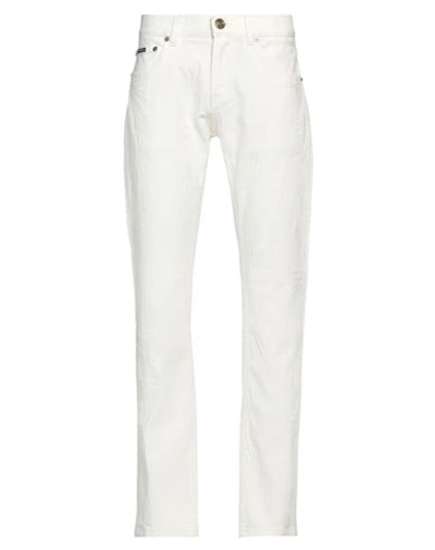 Etro Man Pants White Size 31 Cotton, Elastane