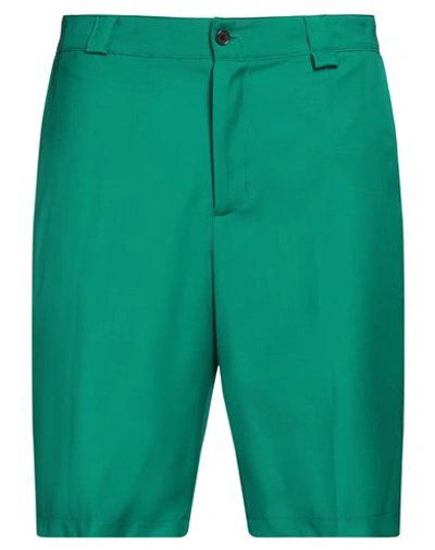 Paura Man Shorts & Bermuda Shorts Green Size 36 Virgin Wool