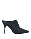 Mariæn Woman Mules & Clogs Black Size 7 Leather