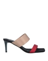 Pedro Garcia Pedro García Woman Sandals Burgundy Size 8 Textile Fibers In Red