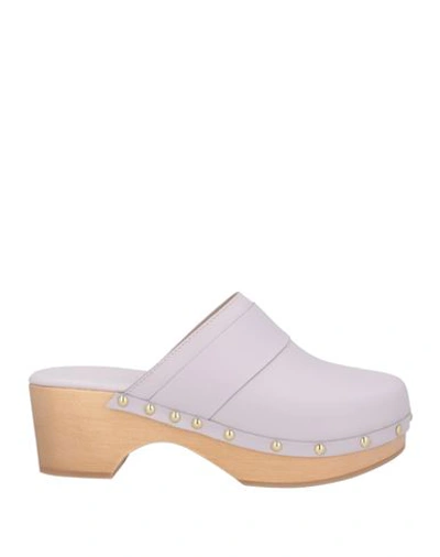 AEYDE AEYDE WOMAN MULES & CLOGS LILAC SIZE 6 LEATHER