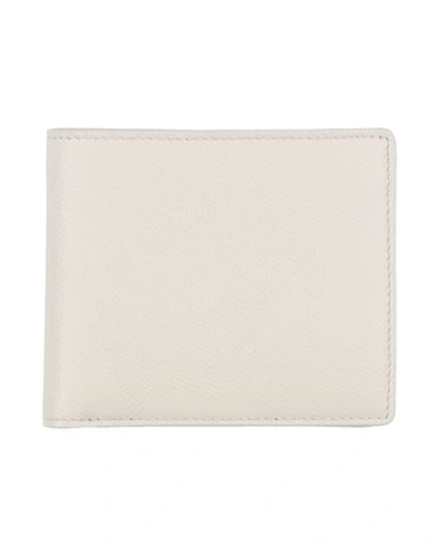 Maison Margiela Man Wallet Light Grey Size - Cow Leather