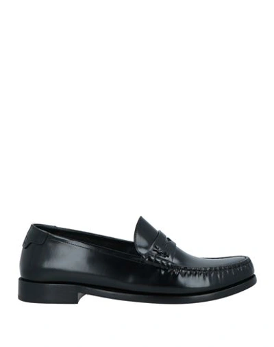 SAINT LAURENT SAINT LAURENT MAN LOAFERS BLACK SIZE 8.5 LEATHER