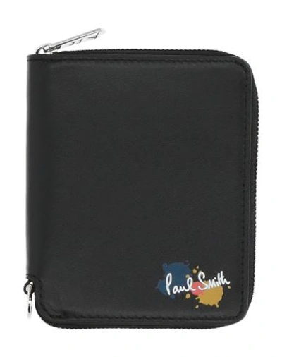 Paul Smith Splatter Zip Wallet In Black