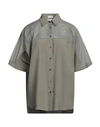 Brunello Cucinelli Woman Shirt Sage Green Size L Linen, Viscose, Elastane, Polyester, Silk In Sage Green