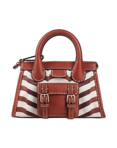 Chloé Woman Handbag Brown Size - Leather, Textile Fibers