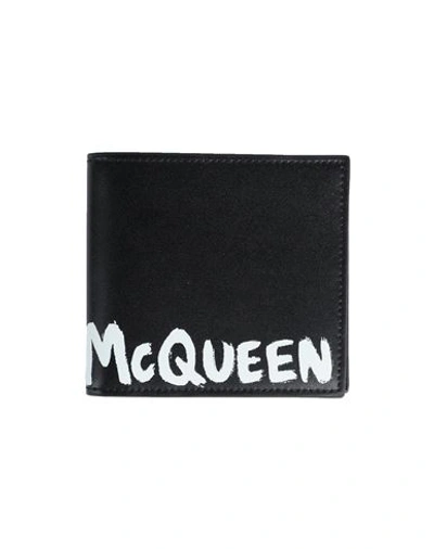 Alexander Mcqueen Man Wallet Black Size - Soft Leather
