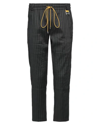 Rhude Man Pants Black Size L Linen, Viscose, Polyurethane, Polyester