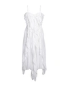 Chloé Ruffled Ramie Midi Dress In White