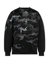 DOLCE & GABBANA DOLCE & GABBANA MAN SWEATSHIRT BLACK SIZE XS VISCOSE, POLYAMIDE