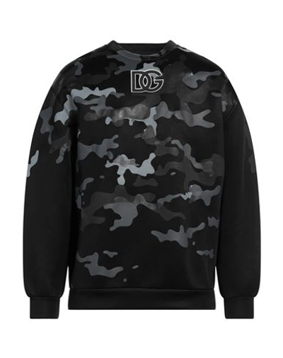Dolce & Gabbana Man Sweatshirt Black Size L Viscose, Polyamide