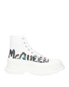 Alexander Mcqueen Tread Slick Canvas Sneakers In White